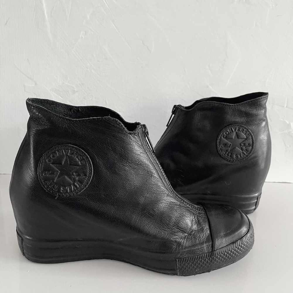 ll Star Converse Leather hidden wedge sneakers
